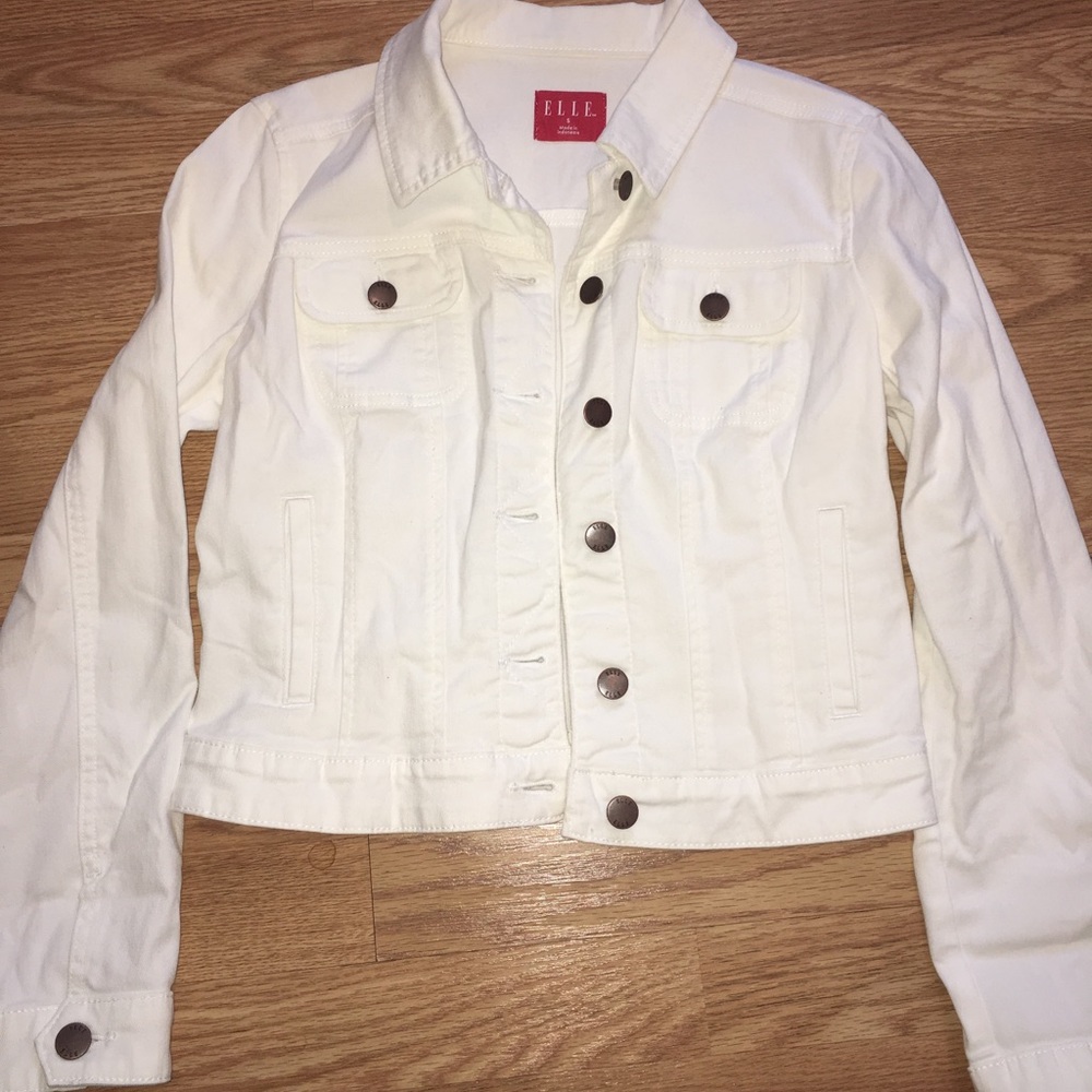 Elle white jean jacket